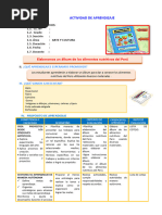 D5 A2 SESION ARTE Elaboramos Un Álbum de Los Alimentos Nutritivos Del Perú