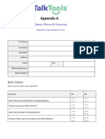 TOTs Forms Case History PEDIATRIC Updated