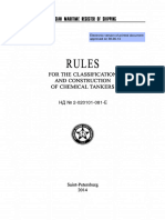 Rules: For The Classification and Construction of Chemical Tankers