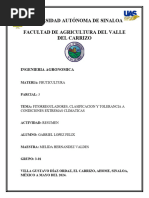 Fruticultura - Fitorreguladores, Clasificacion y Tolerancias A Condicones Extremas