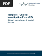 Clinical Investigation Plan, CIP