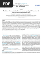 Prediction of Solar Radiation For Solar Systems by