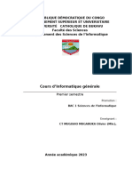 Cours D'informatique Générale Bac1 Info