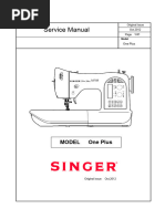 Singer One Plus Sewing Machine Service Manual