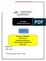 Physical Sciences Pre-Midyear p1 Memo 2024