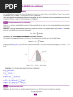 Variable Aléatoire Continue