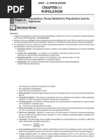 Chapter-11 Population: Population, Terms Related To Population and Its Explosion