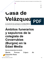 La Muerte de Los Príncipes en La Edad Media - Ámbitos Funerarios y Sepulcros de La Colegiata de Covarrubias (Burgos) en La Edad Media