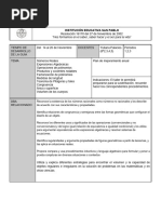 GRADO 8 Plan de Mejoramiento Anual Matemática y Geometria.