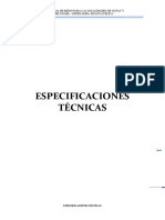 ESPECIFICACIONES TÉCNICAS Canal de Riego