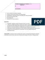 Planificación de Matematica 6to Grado A