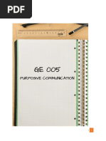 Module 11 GE 005 Purposive Communication