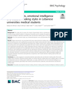 Personality Traits, Emotional Intelligence and Decision-Making Styles in Lebanese Universities Medical Students