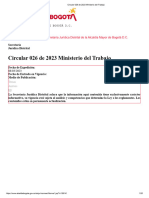 Circular 026 de 2023 Ministerio Del Trabajo