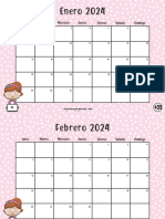 Calendario Mensual Nina Rosa