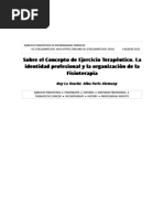 Sobre El Concepto de Ejercicio Terapéutico. La Identidad Profesional y La Organización de La Fisioterapia - Journal of MOVE and Therapeutic Science