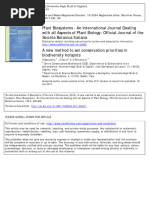 A New Method To Setconservation Priorities in Biodiversity Hotspots