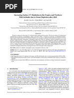 Increasing Surface UV Radiation in The Tropics and Northern