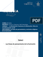 Unidad I - Lineas de Pensamientos y Corrientes en La Ilustración