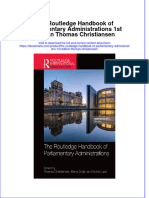 Full Ebook of The Routledge Handbook of Parliamentary Administrations 1St Edition Thomas Christiansen Online PDF All Chapter