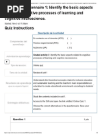 Quiz - (AAB01) Questionnaire 1 - Identify The Basic Aspects Related To Cognitive Processes of Learning and Cognitive Neuroscience