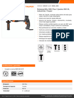 Rotomartillo SDS Plus 3 Joules 850 W, Industrial, Truper: CÓDIGO: 19319 CLAVE: ROEL-30N