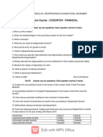 Financial Accounting Model Question Paper