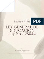 Lectura #03 - Ley General de Educación