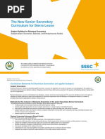 SSS Syllabus Business Economics