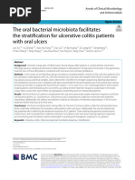 The Oral Bacterial Microbiota Facilitates The Stratification For Ulcerative Colitis Patients With Oral Ulcers