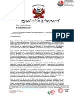 Resolución Directoral: Lima, 16 de Abril Del 2024