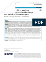 Bacterial Peritonitis in Paediatric Appendicitis Microbial Epidemiology and Antimicrobial Management