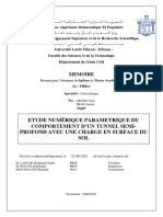 Etude Numérique Parametrique Du