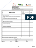 FFA Checklist & ITP Air Outlets