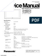 Panasonic TH-42PX77U TH-42PE77U PDP Plasma