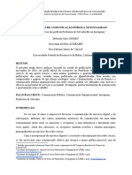 POSSIBILIDADES DE COMUNICAÇÃO PÚBLICA NO INSTAGRAM: Uma Análise de Caso Do Perfil Da Prefeitura de Salvador/Ba No Instagram