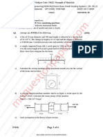 Be - Mechanical Engineering - Semester 3 - 2023 - December - Strength of Materials Rev 2019 C Scheme