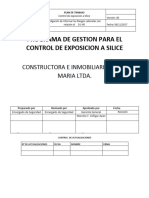 Programa de Gestion para El Control de Exposicion A Silice