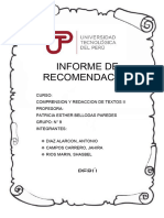 Informe de Recomendacion