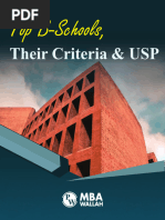 Top B-Schools, Their Criteria and USP