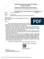 Surat Kewajiban Pelaporan Keg. Hilir Minyak Dan Gas Bumi (Niaga Migas)