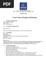 Principle of Marketing - Syllabus