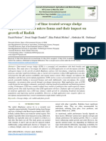 Potential Influence of Lime Treated Sewage Sludge Application On Soil Micro Fauna and Their Impact On Growth of Radish