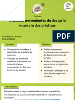 Impactos Provenientes Do Descarte Incorreto Dos Plásticos: Química