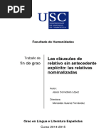 Corredoira López Jesús. Las Cláusulas de Relativo Sin Antecedente Explícito Las Relativas Nominalizadas