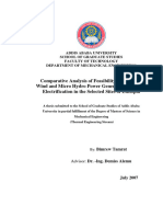 Comparative Analysis of Feasibility of Solar PV, Wind and Micro Hydro Power Generation For Rural Electrification in The Selected Sites of Ethiopia