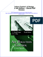 Air Pollution Control A Design Approach 4Th Edition Version Full Chapter PDF