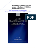 Asian Transformations An Inquiry Into The Development of Nations 1St Edition Deepak Nayyar Eds Full Chapter PDF