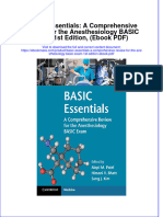 Basic Essentials A Comprehensive Review For The Anesthesiology Basic Exam 1St Edition PDF Full Chapter PDF