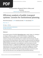 Efficiency Analysis of Public Transport Systems: Lessons For Institutional Planning - ScienceDirect - Cópia